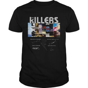 The Killers Band Members Signatures Music Fan T-Shirt